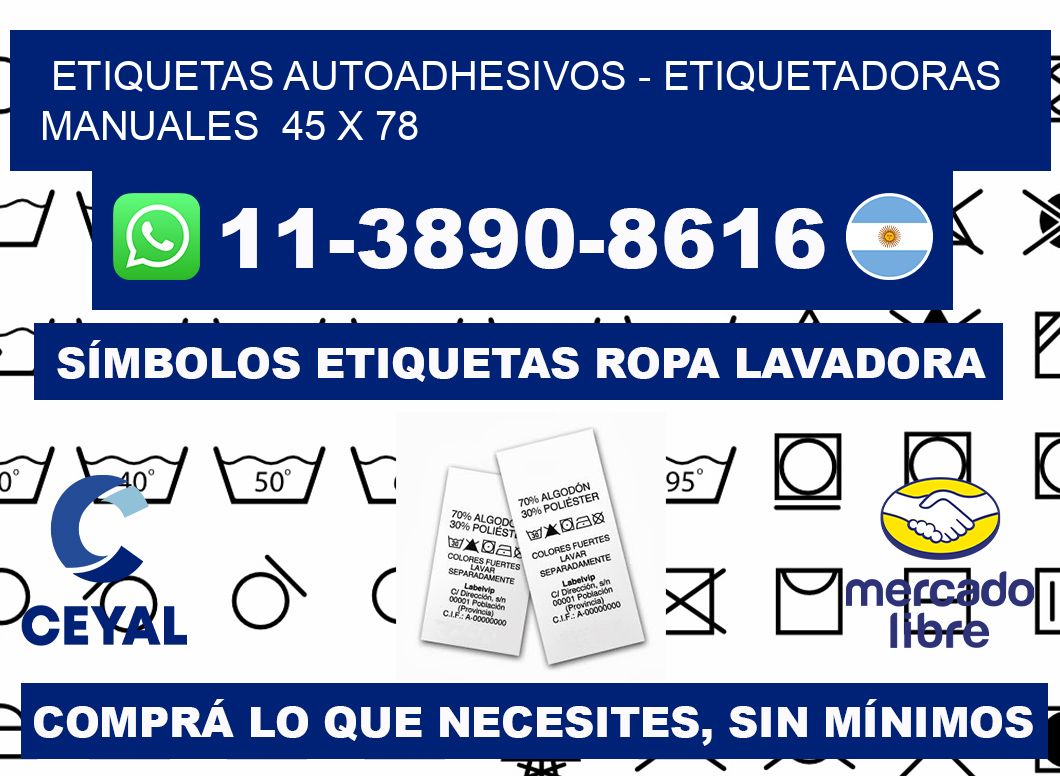 etiquetas autoadhesivos - Etiquetadoras Manuales  45 x 78