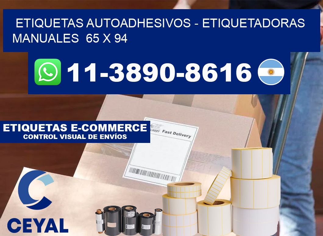etiquetas autoadhesivos - Etiquetadoras Manuales  65 x 94