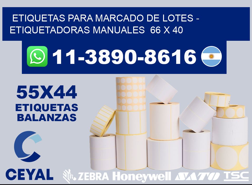 etiquetas para marcado de lotes – Etiquetadoras Manuales  66 x 40