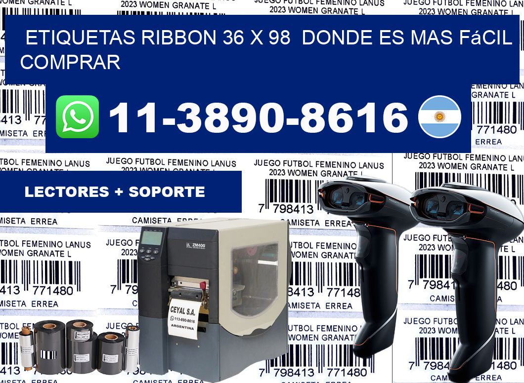 etiquetas ribbon 36 x 98  Donde es mas fácil comprar