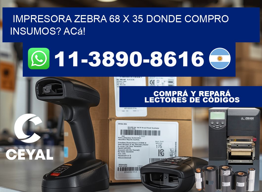 impresora zebra 68 x 35 Donde compro insumos? Acá!