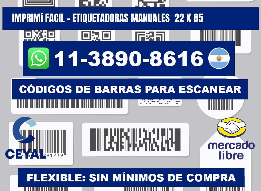imprimí facil - Etiquetadoras Manuales  22 x 85