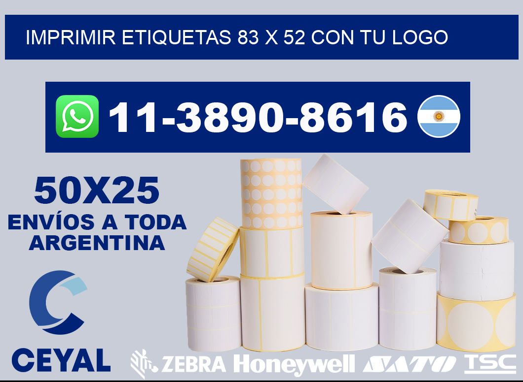 imprimir etiquetas 83 x 52 con tu logo
