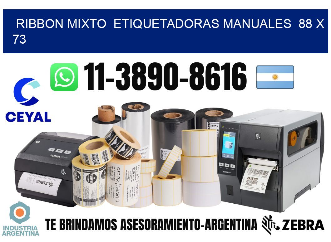 ribbon mixto  Etiquetadoras Manuales  88 x 73