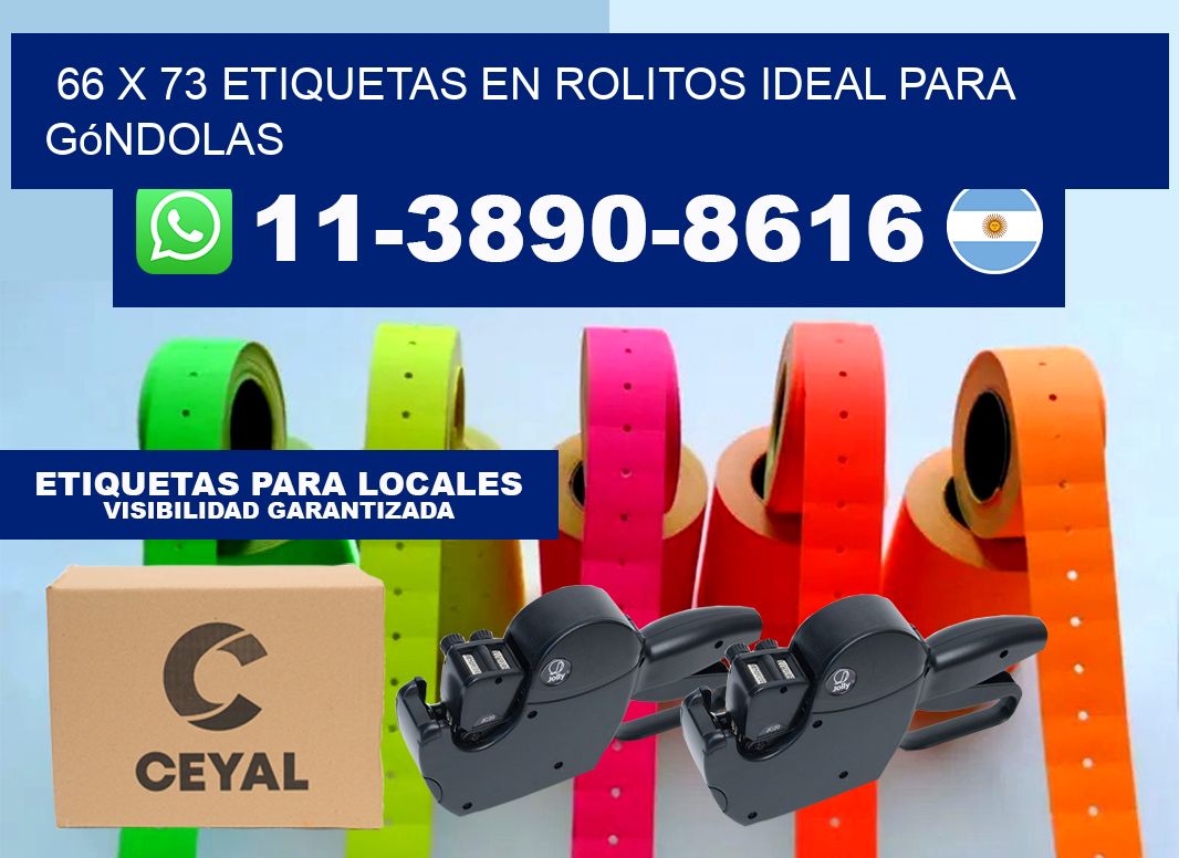 66 x 73 etiquetas en rolitos ideal para góndolas