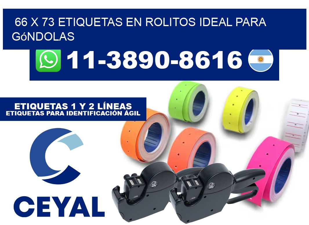 66 x 73 etiquetas en rolitos ideal para góndolas