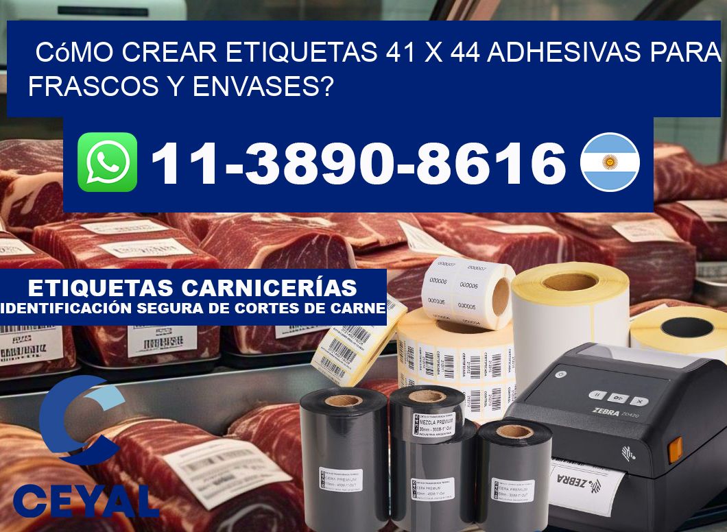 Cómo crear etiquetas 41 x 44 adhesivas para frascos y envases?