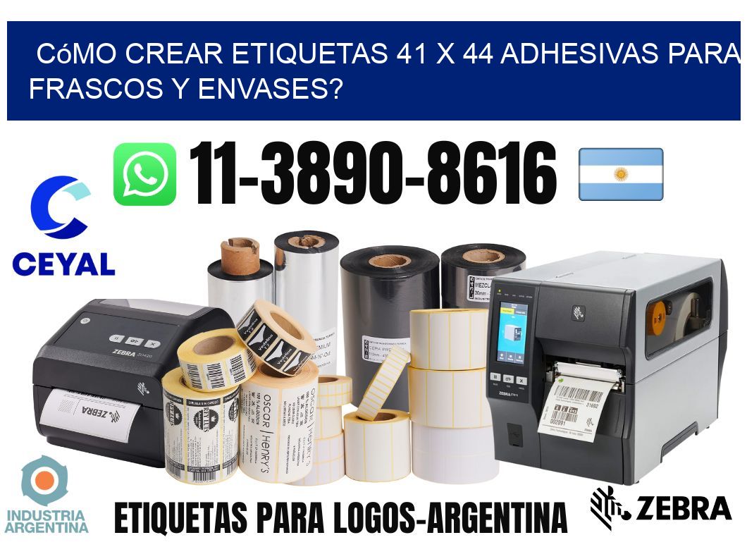 Cómo crear etiquetas 41 x 44 adhesivas para frascos y envases?