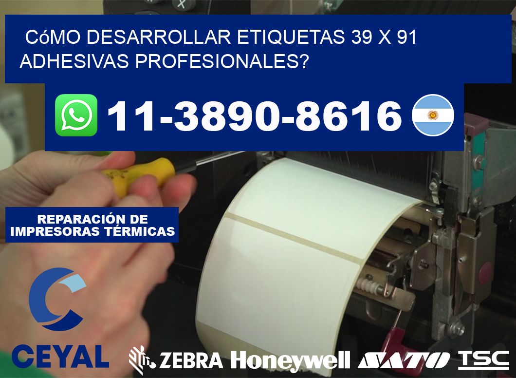 Cómo desarrollar etiquetas 39 x 91 adhesivas profesionales?