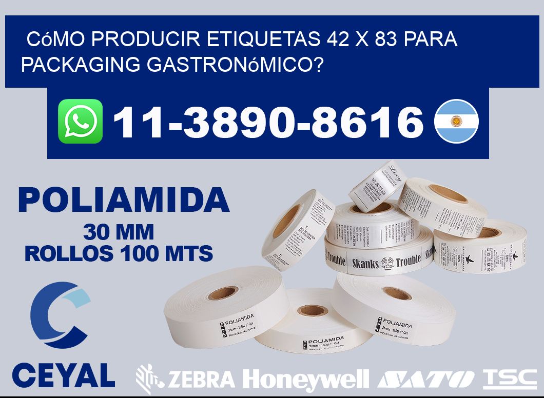 Cómo producir etiquetas 42 x 83 para packaging gastronómico?