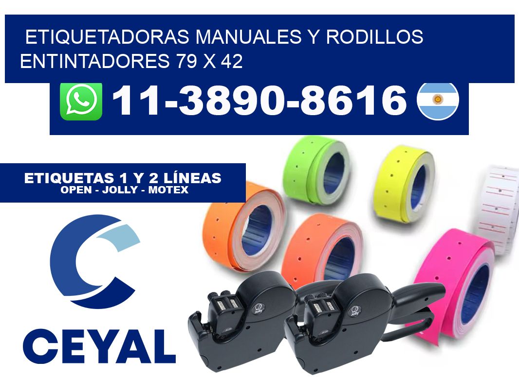 Etiquetadoras manuales y rodillos entintadores 79 x 42