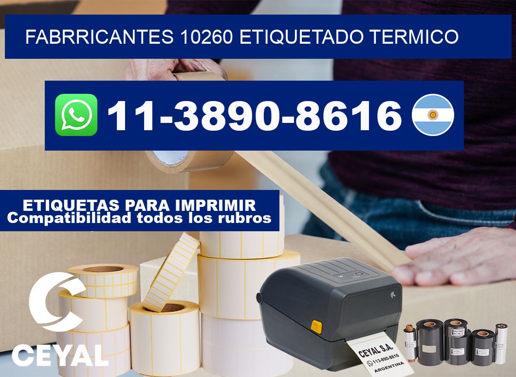 FABRRICANTES 10260 ETIQUETADO TERMICO