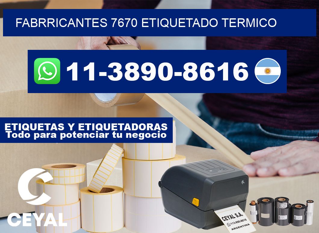 FABRRICANTES 7670 ETIQUETADO TERMICO
