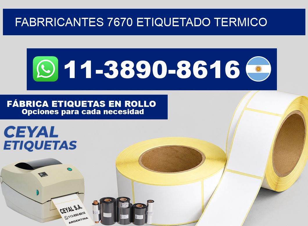 FABRRICANTES 7670 ETIQUETADO TERMICO