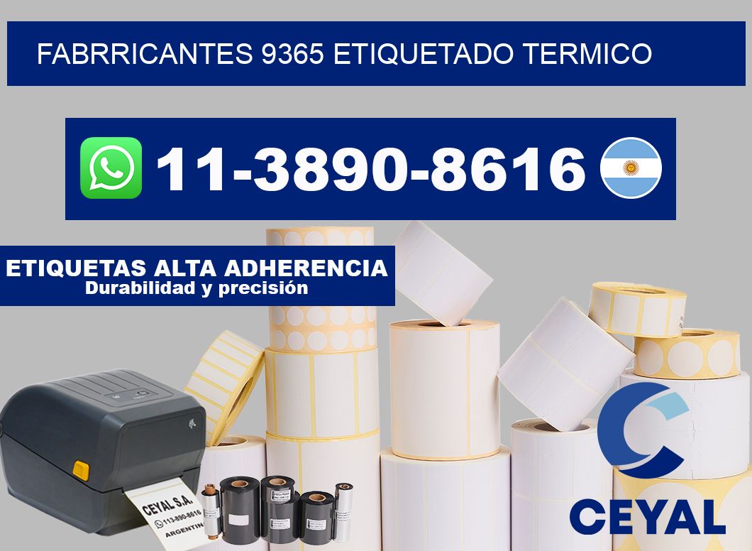 FABRRICANTES 9365 ETIQUETADO TERMICO