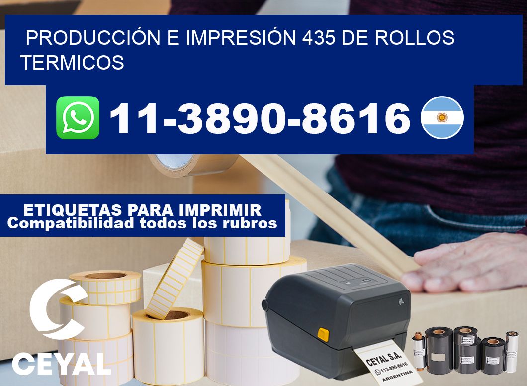 PRODUCCIÓN E IMPRESIÓN 435 DE ROLLOS TERMICOS