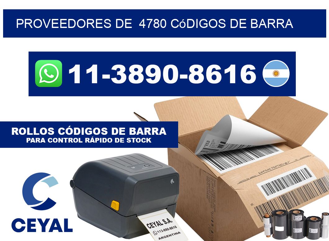 Proveedores de  4780 códigos de barra