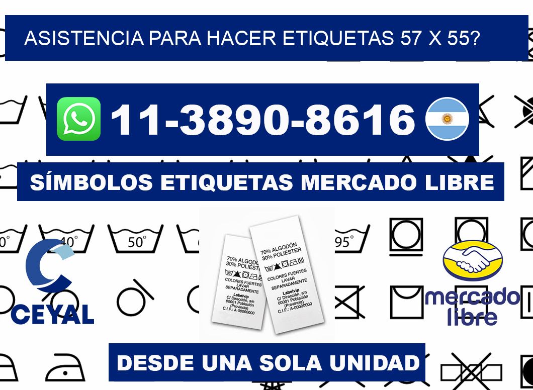 asistencia para hacer etiquetas 57 x 55?