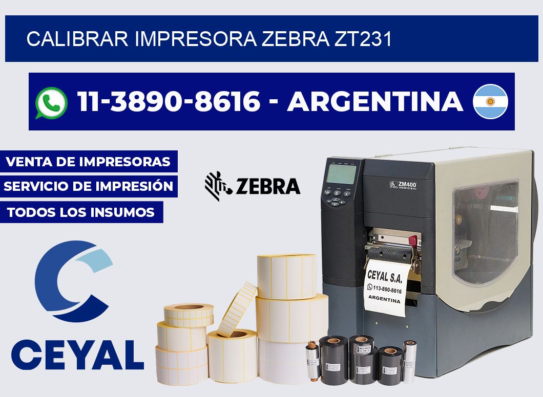 calibrar impresora Zebra ZT231