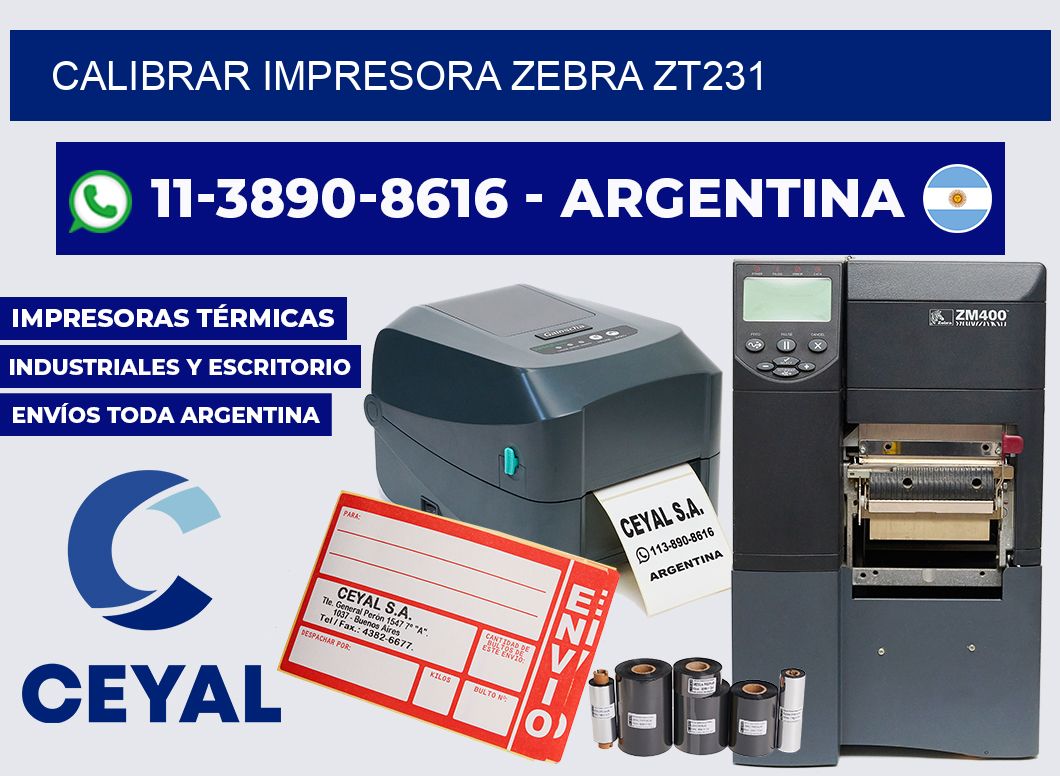 calibrar impresora Zebra ZT231