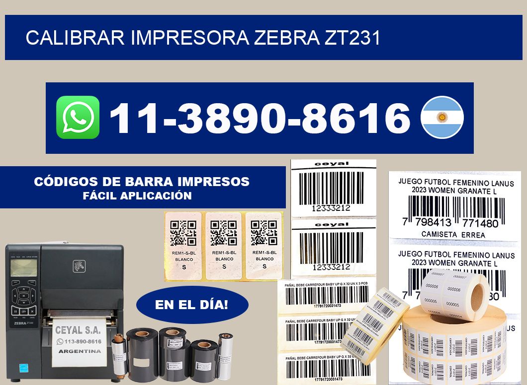 calibrar impresora Zebra ZT231
