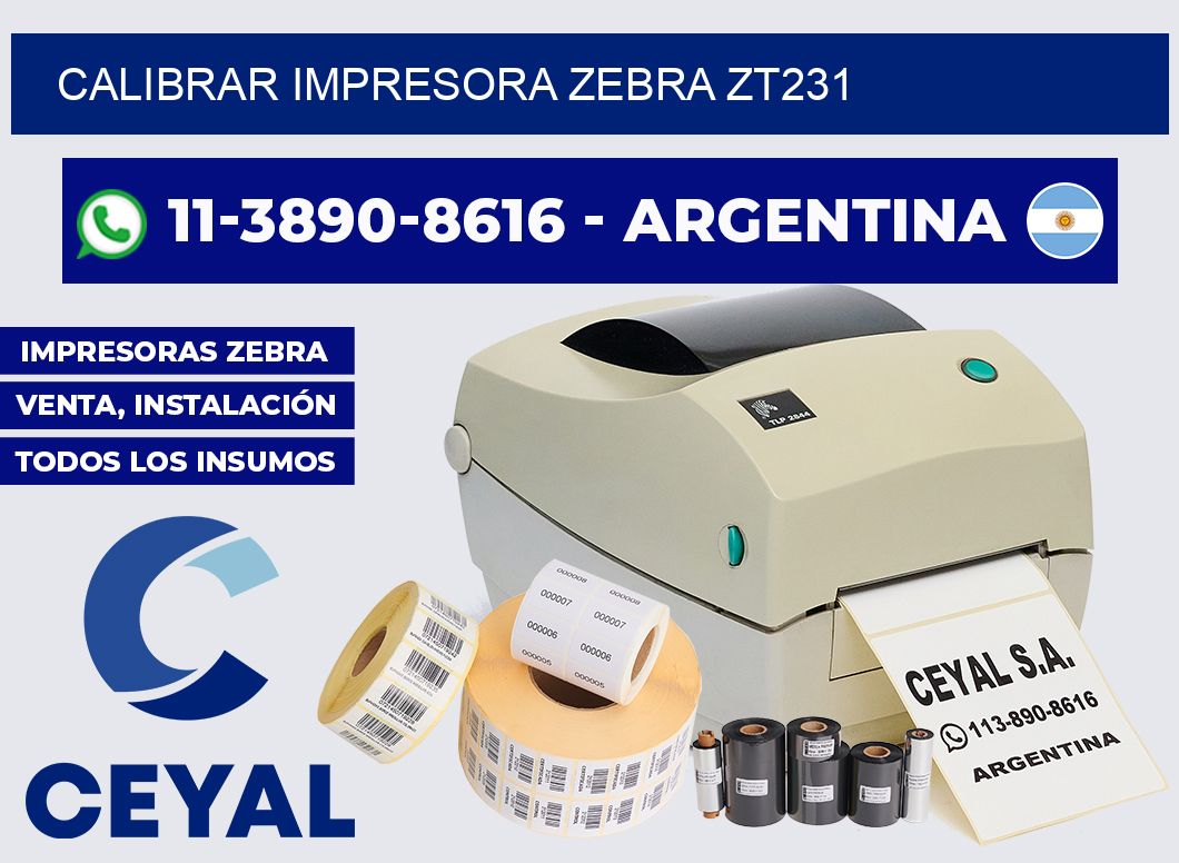 calibrar impresora Zebra ZT231