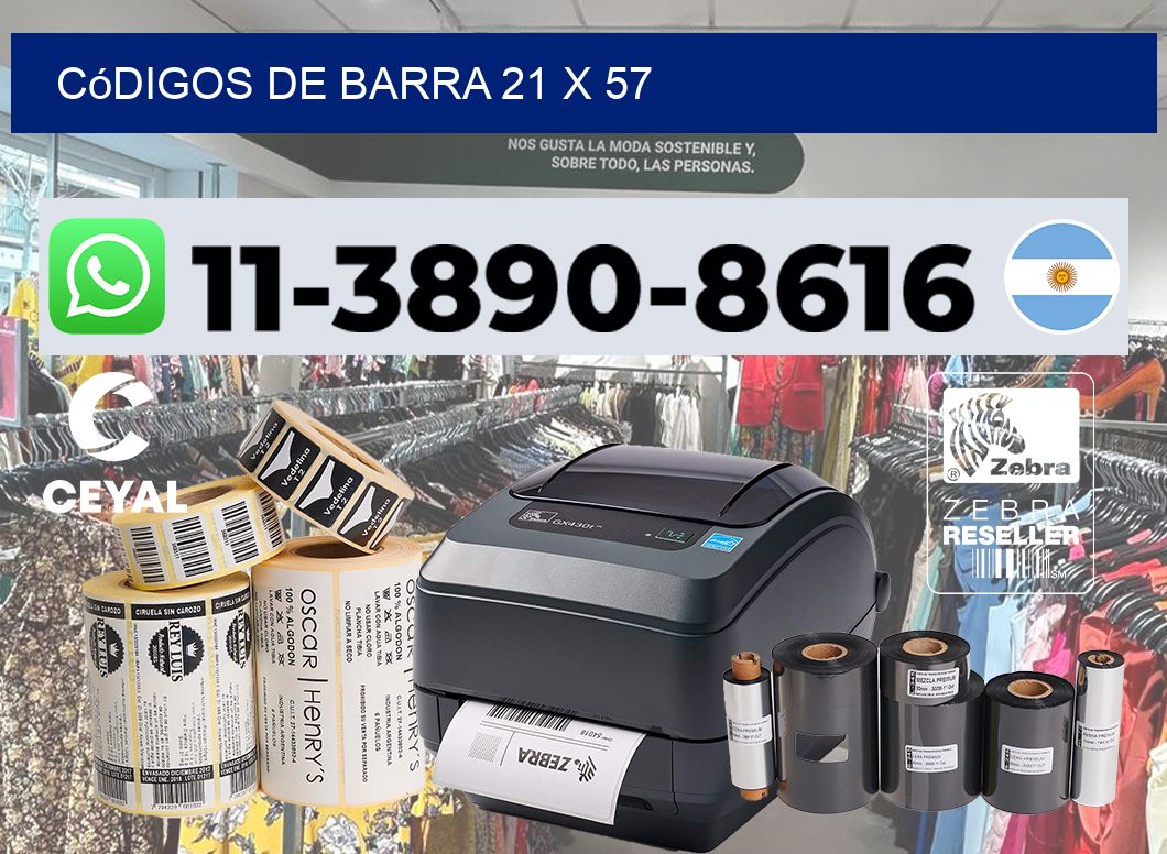 códigos de barra 21 x 57