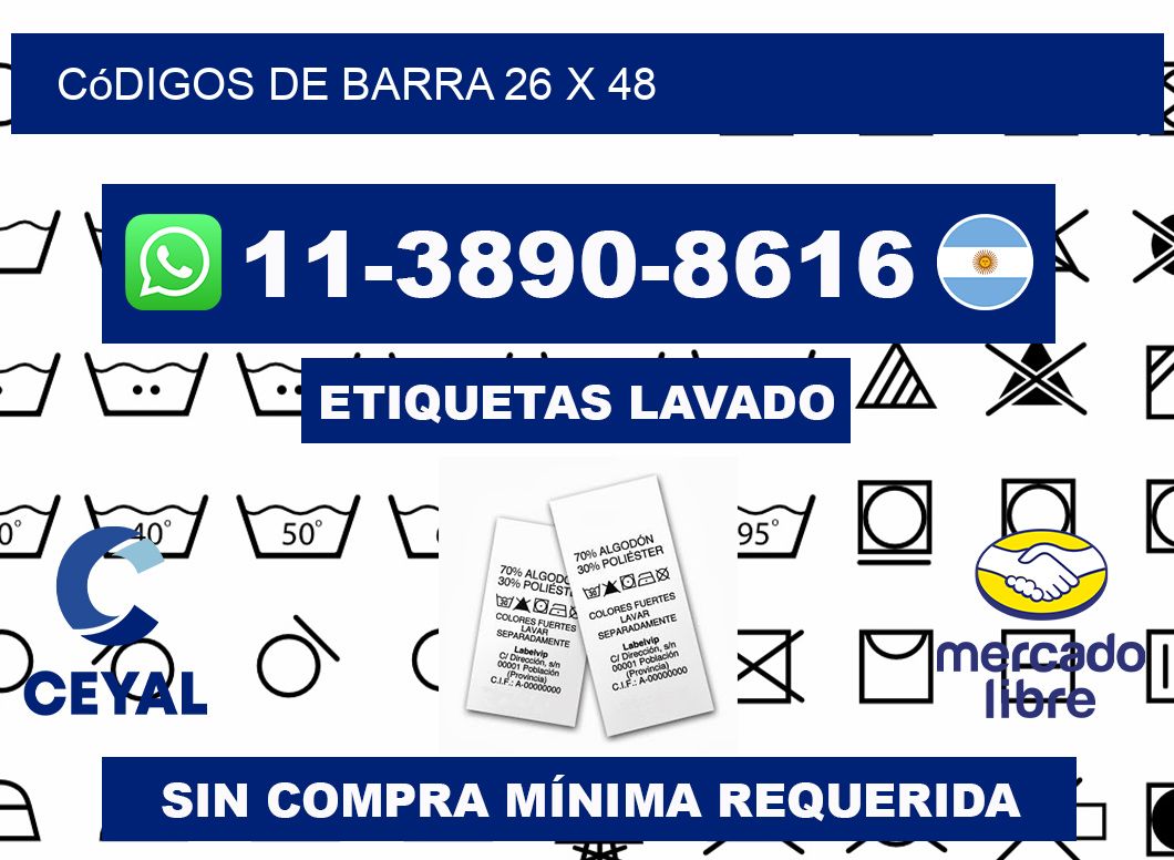 códigos de barra 26 x 48