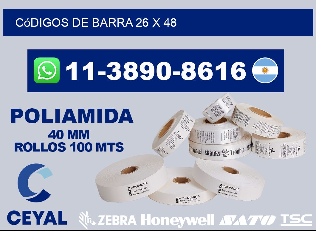 códigos de barra 26 x 48