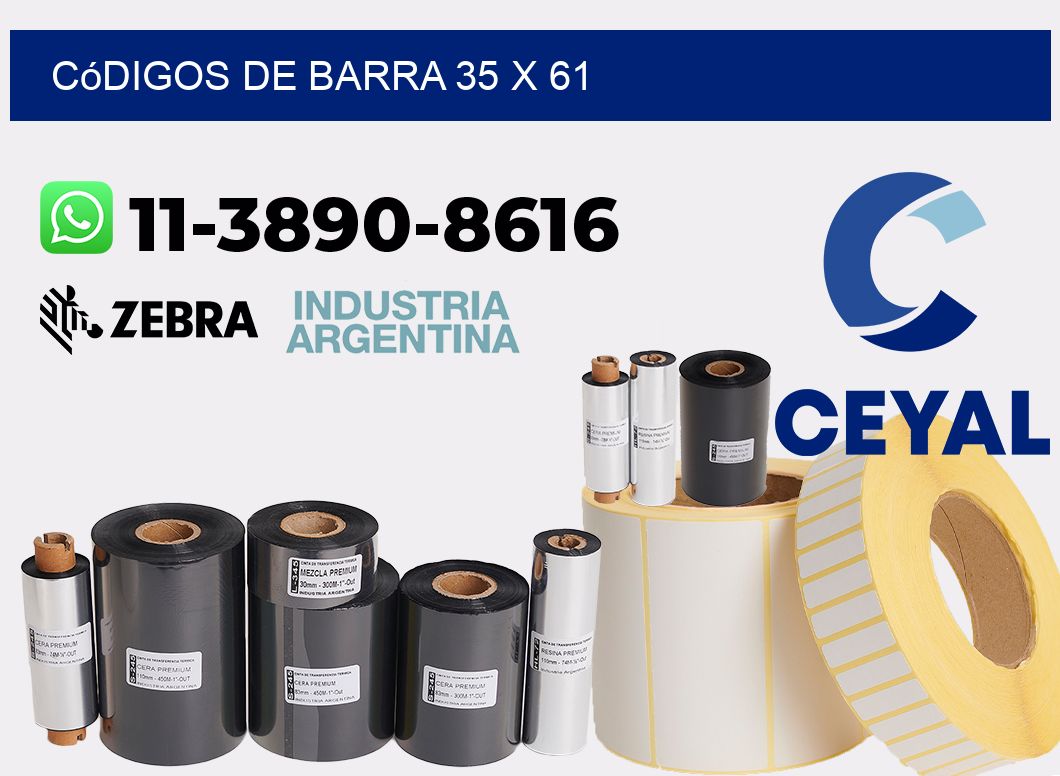 códigos de barra 35 x 61