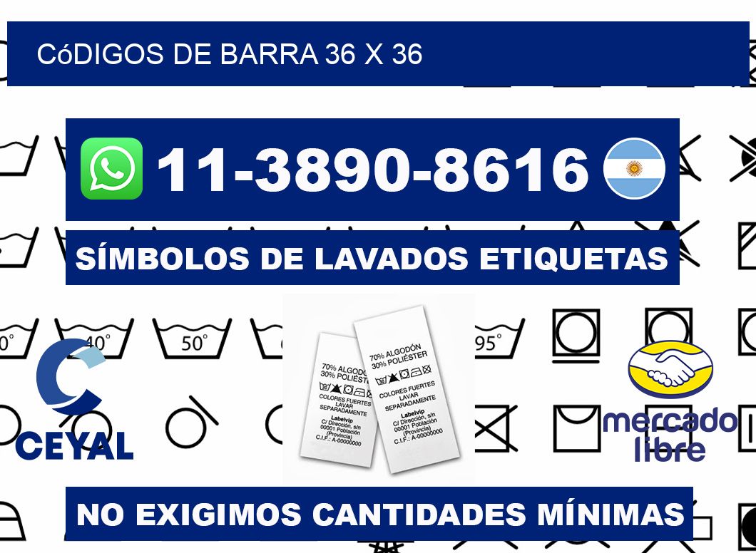 códigos de barra 36 x 36