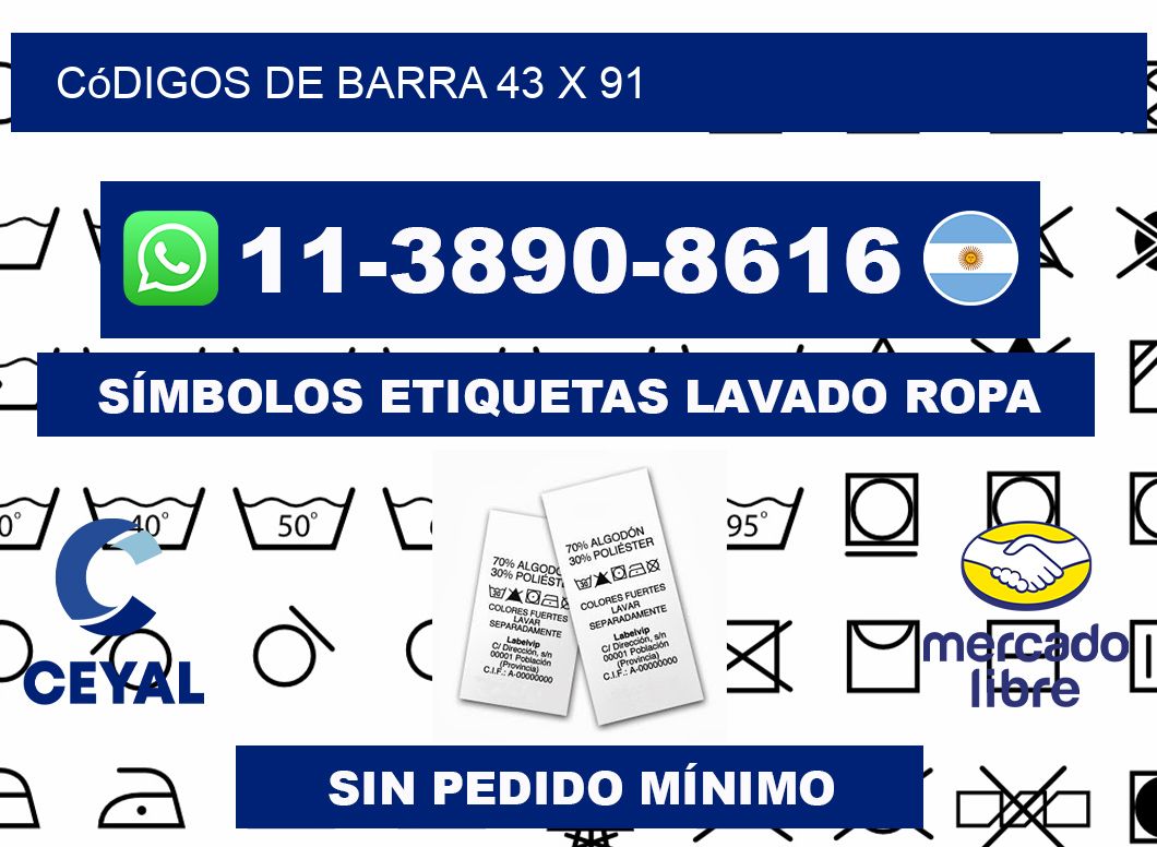 códigos de barra 43 x 91