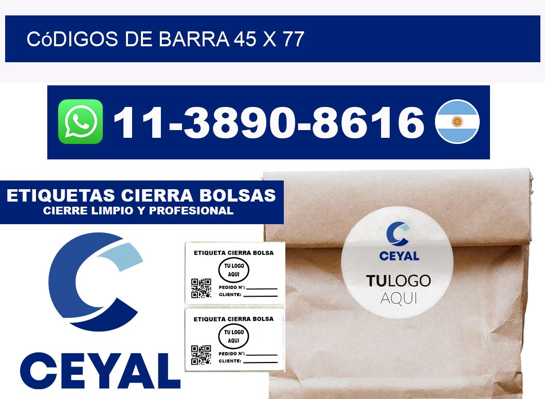 códigos de barra 45 x 77
