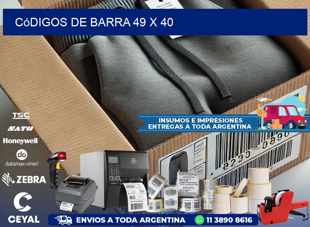 códigos de barra 49 x 40