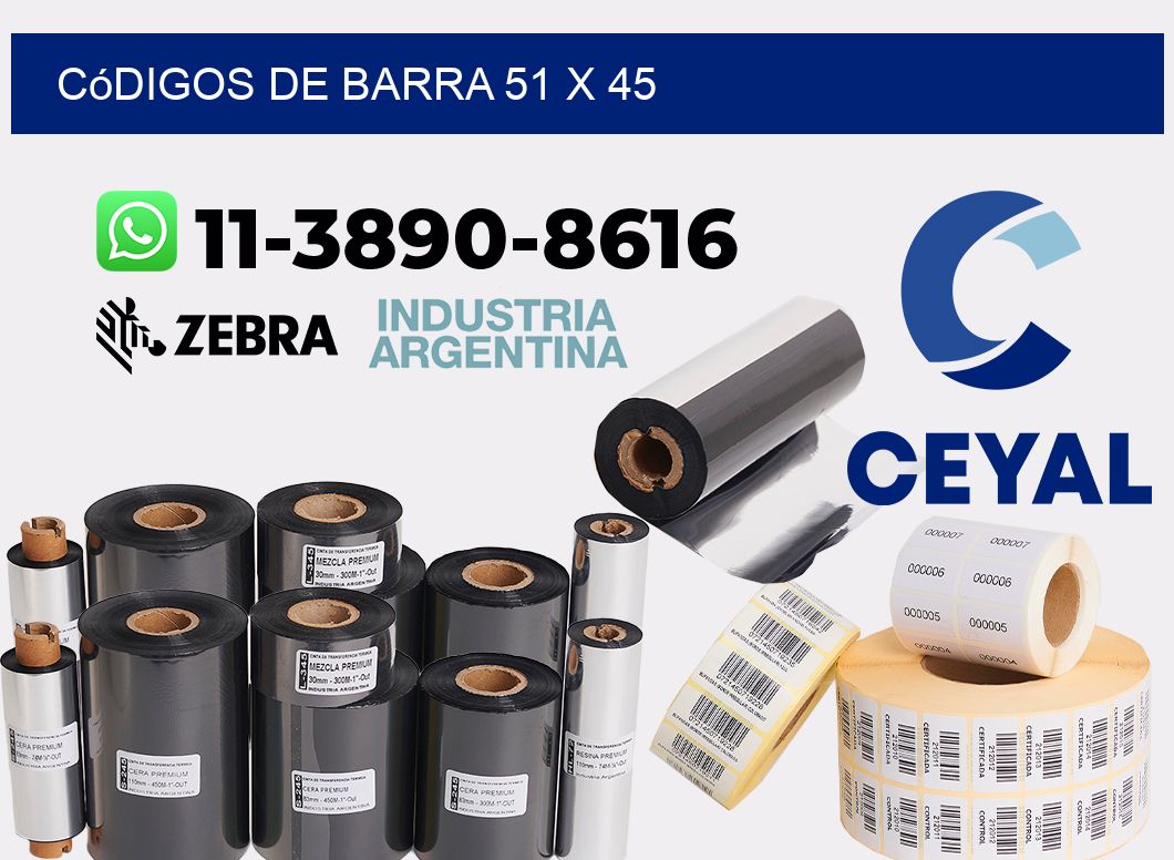 códigos de barra 51 x 45