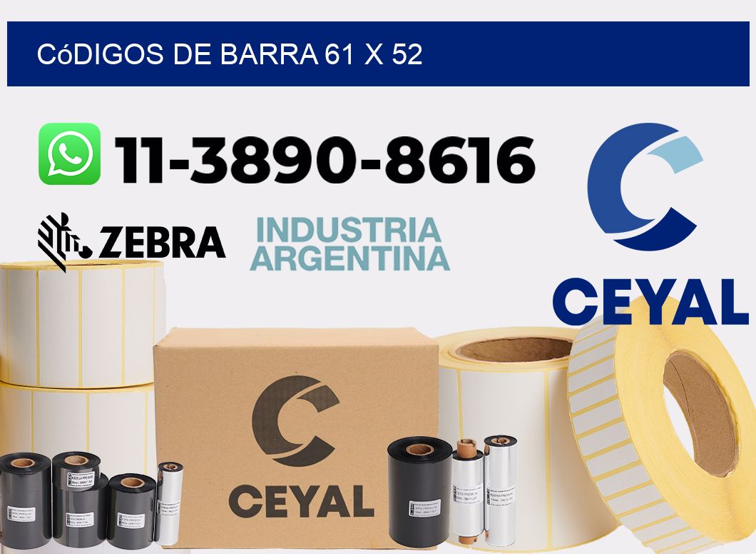 códigos de barra 61 x 52