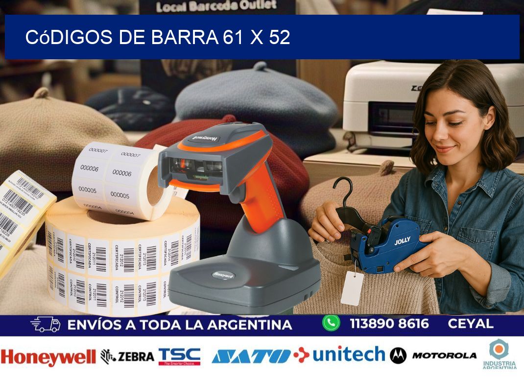 códigos de barra 61 x 52