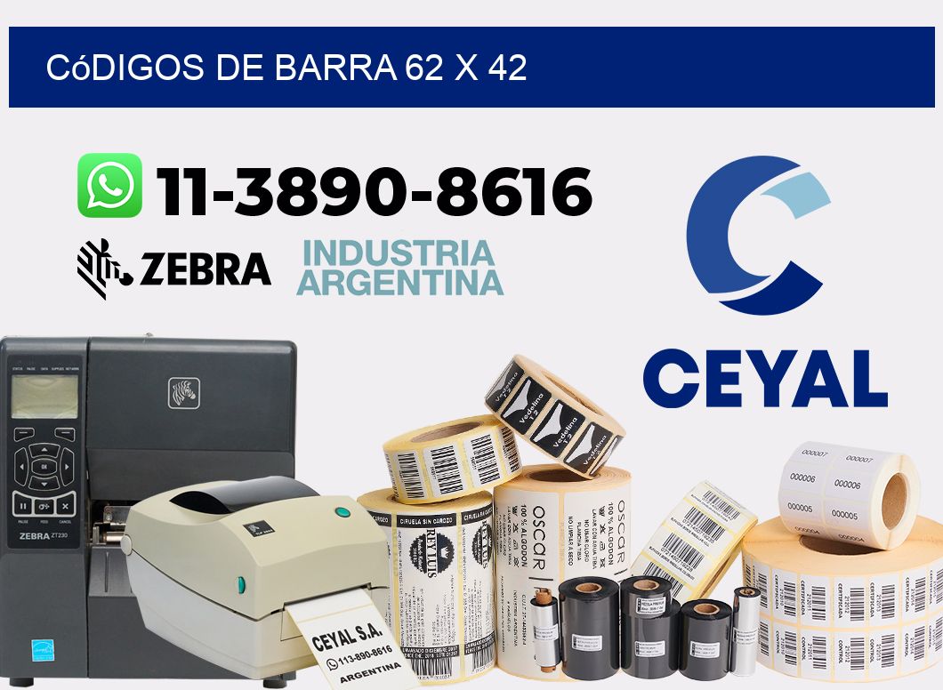 códigos de barra 62 x 42