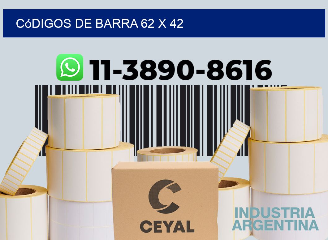 códigos de barra 62 x 42