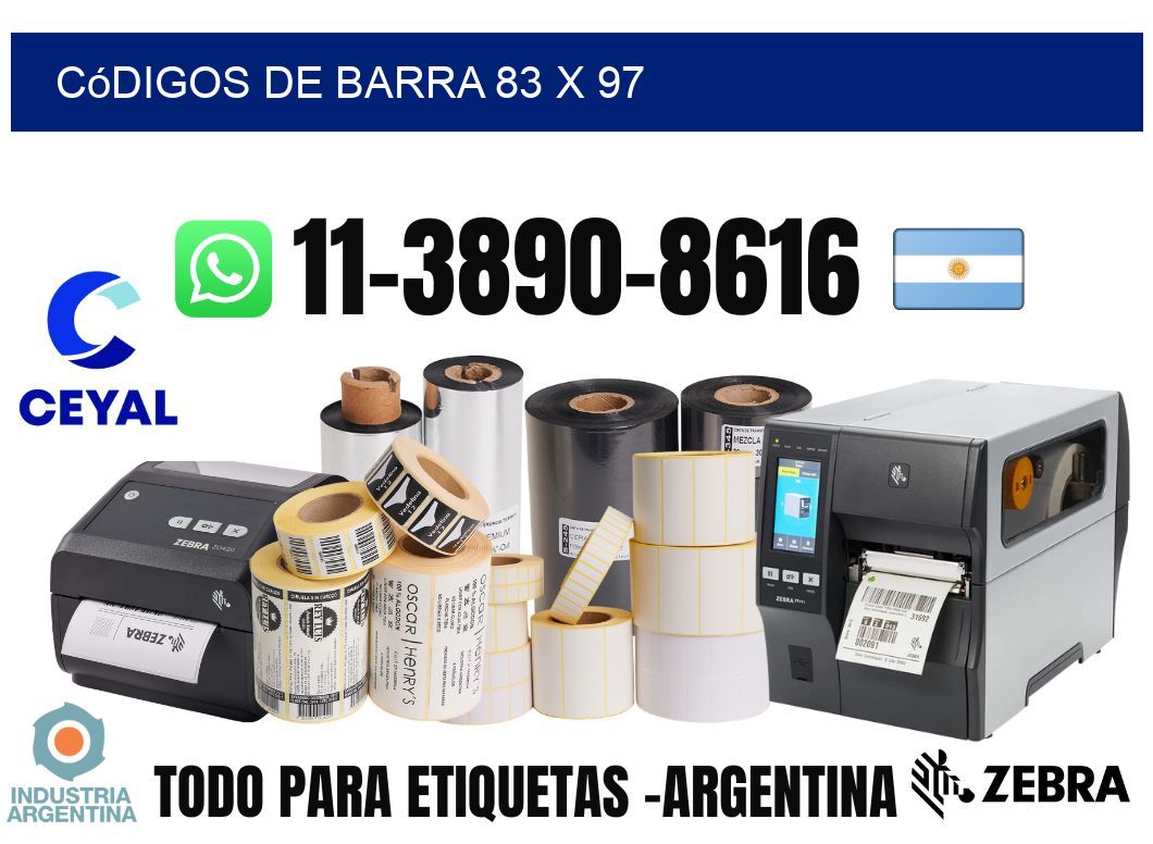 códigos de barra 83 x 97