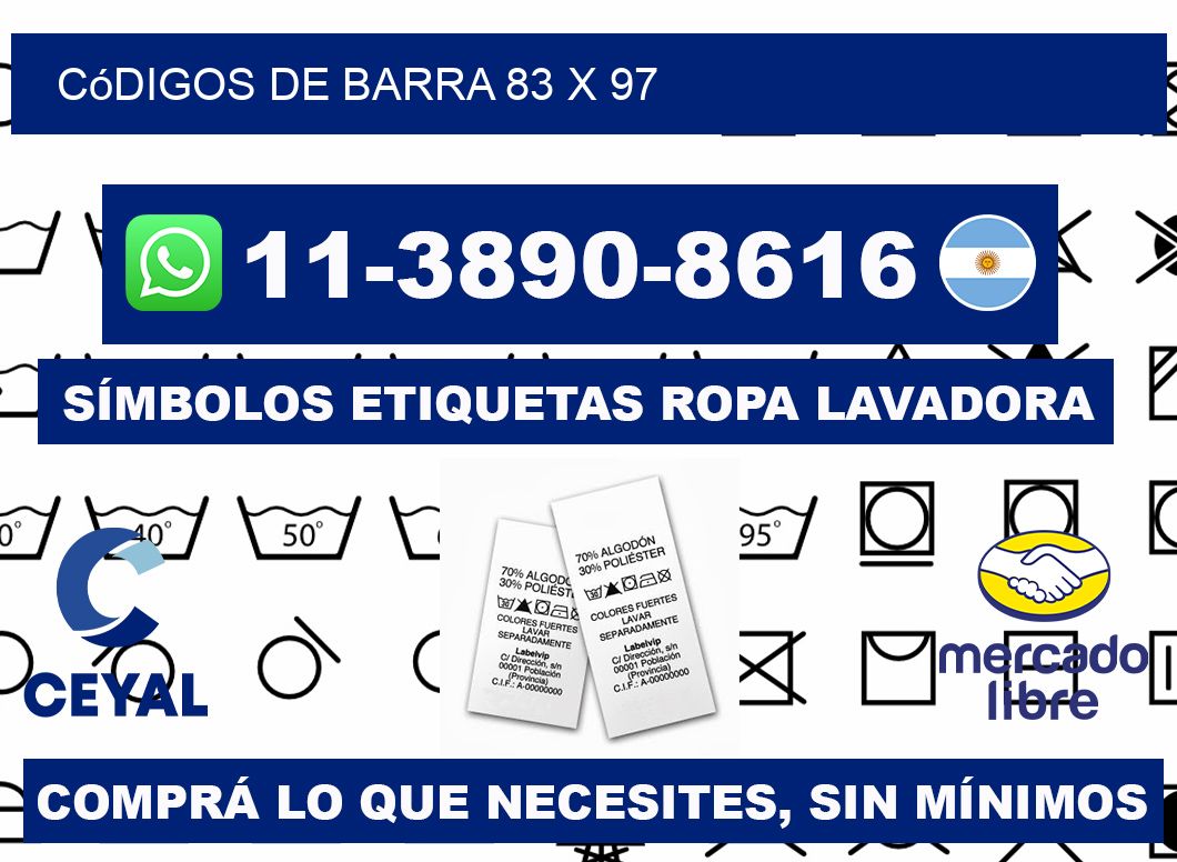 códigos de barra 83 x 97
