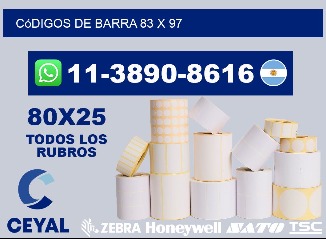 códigos de barra 83 x 97