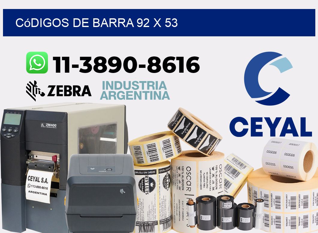 códigos de barra 92 x 53