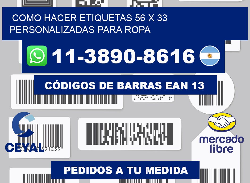 como hacer etiquetas 56 x 33 personalizadas para ropa