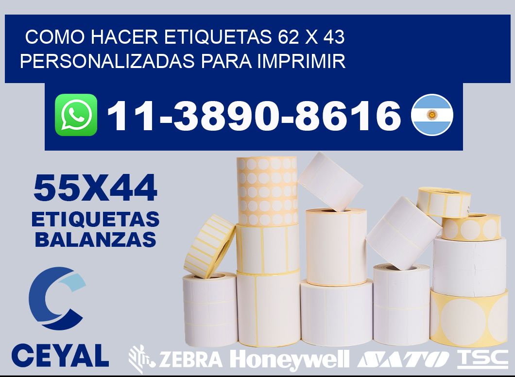 como hacer etiquetas 62 x 43 personalizadas para imprimir