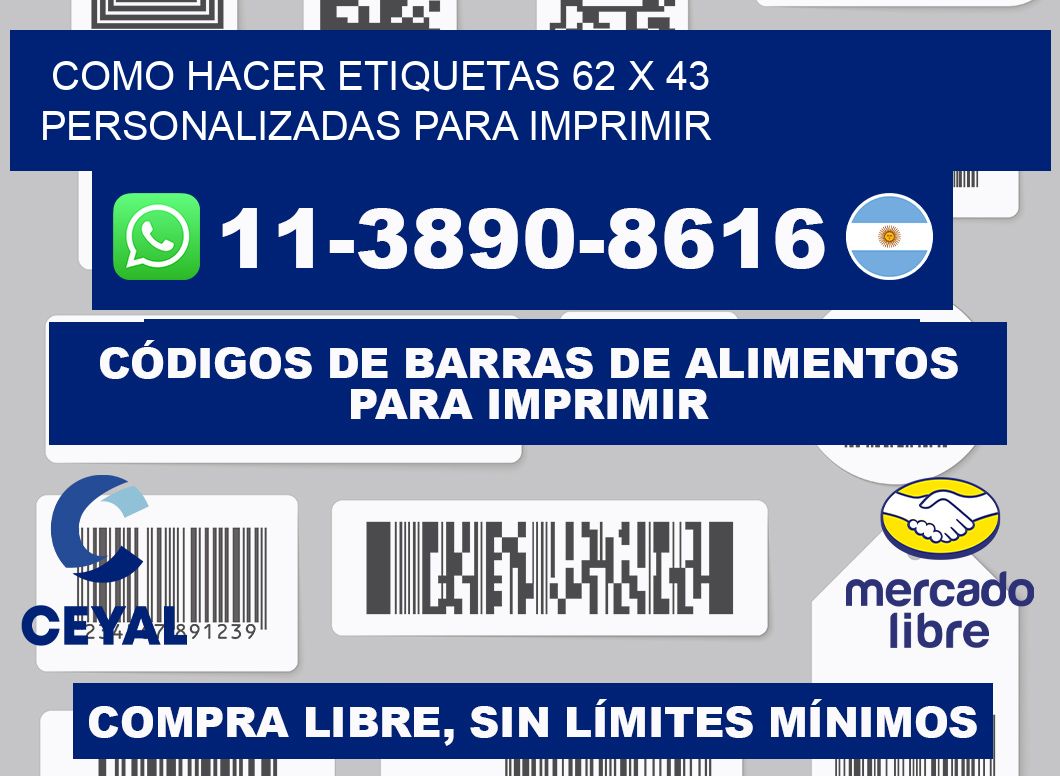 como hacer etiquetas 62 x 43 personalizadas para imprimir