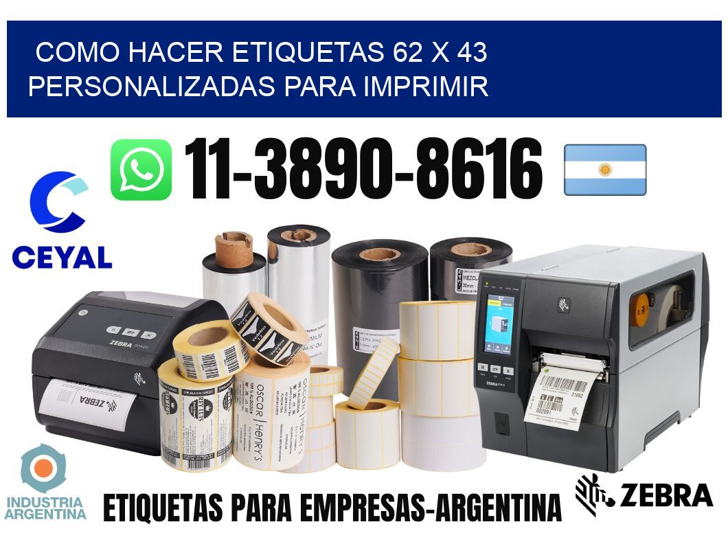 como hacer etiquetas 62 x 43 personalizadas para imprimir