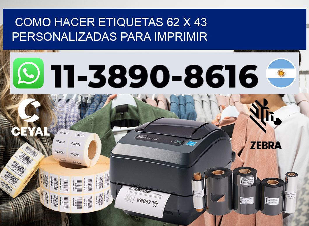 como hacer etiquetas 62 x 43 personalizadas para imprimir