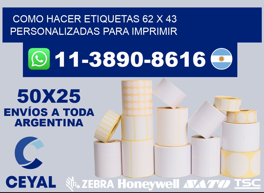 como hacer etiquetas 62 x 43 personalizadas para imprimir