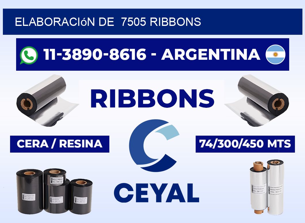 elaboración de  7505 ribbons